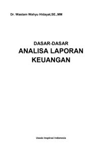 Dasar-Dasar Analisis Laporan Keuangan