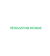 Pengantar Humas