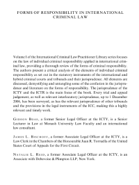 Forms of Responsibility in International Criminal Law