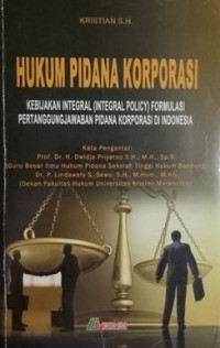 Hukum Pidana Korporasi